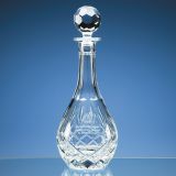 1ltr Lead Crystal Panelled Wine Decanter