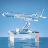 21.5cm Optical Crystal Airplane Award