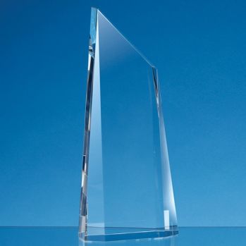 21.5cm Optical Crystal Facetted Peak Award