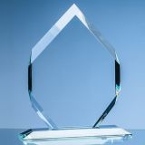15cm x 10cm x 15mm Clear Glass Majestic Diamond Award