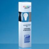 28cm Clear & White Optical Crystal Square Column Award