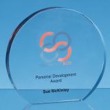 16.5cm x 19mm Clear Glass Freestanding Circle Award