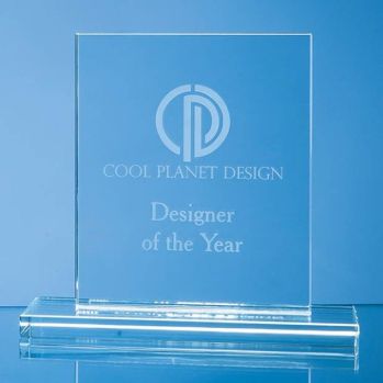 15cm x 12.5cm x 12mm Clear Glass Rectangle Award