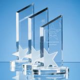 22cm Optical Crystal Peak with Frosted Star Award