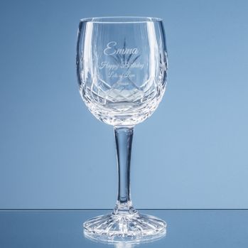 285ml Blenheim Lead Crystal Panel Goblet