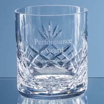 400ml Blenheim Lead Crystal Panel Whisky Tumbler