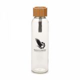 Promotional Glass Bamboo 450ml Bottle