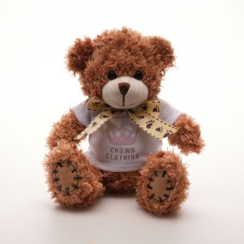 Branded Medium Patched Paw Teddy with T-shirt
