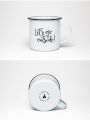 Printed Enamel Silver Rim Dye Sub Mug - Express & Short Run