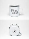 Printed Enamel Silver Rim Dye Sub Mug - Express & Short Run