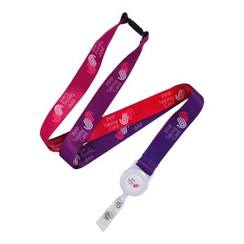 Dye Sublimation Lanyards with Pull Reel