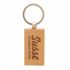 Promotional Rectangular Beech Keyring