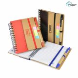 Promotional 3 in 1 Natural Recycled Notebook