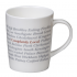 Promotional Metro Bone China Ceramic Pottery Mug In White