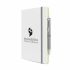 Branded A5 White Mole Mate White Duo Notebook & Pen