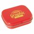 Promotional Flat hinged tin with dextrose mints