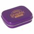 Promotional Flat hinged tin with dextrose mints