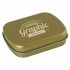 Promotional Flat hinged tin with dextrose mints