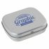 Promotional Flat hinged tin with dextrose mints