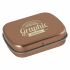 Promotional Flat hinged tin with dextrose mints