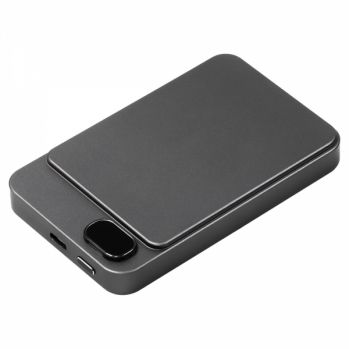 BrandCharger recycled aluminium wireless power bank. (5000 mAh)