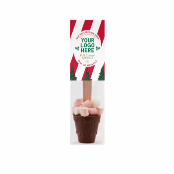 Promotional  Eco info card - Hot Chocolate spoon with marshmallo
