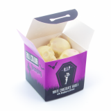 Promotional Halloween Eco Maxi Cube - White Chocolate Skulls x 4