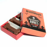 Promotional Halloween Large Eco Matchbox  - Milk Chocolate Bones
