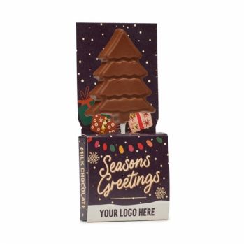 Winter Collection - Eco Lolly Box - Milk Chocolate Christmas Tre