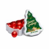 Winter Collection Tree Tin - Red Foiled Balls