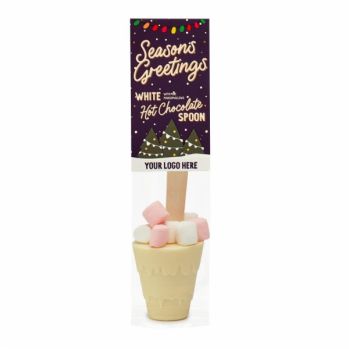 Winter Collection Eco Info Card - Hot Choc Spoon - White chocola