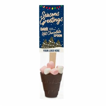 Winter Collection Eco Info Card Hot Choc Spoon - Dark chocolate 