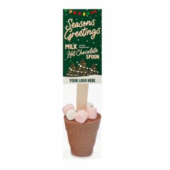 Winter Collection Eco Info Card Hot Choc Spoon - Milk chocolate 
