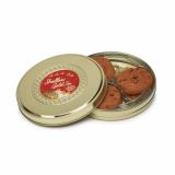 Winter Collection Shallow Gold Treat Tin - Belgian Chocolate Coo
