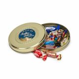 Winter Collection Shallow Gold Treat Tin - Celebrations
