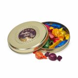Winter Collection Shallow Gold Treat Tin - Quality Streets