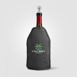 Printed Nest Recycled Polyester Heathered Wine Bottle Cooler – 1