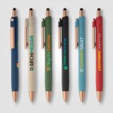 Printed York Recycled Plastic Bronze Trim Stylus Ballpoint Pen