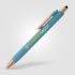 Printed York Recycled Plastic Bronze Trim Stylus Ballpoint Pen
