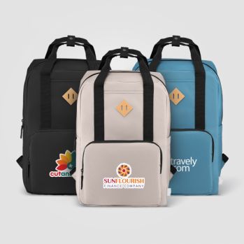 Majesty 300D rPET 38 cm Laptop Adjustable Strap Backpack - 16L