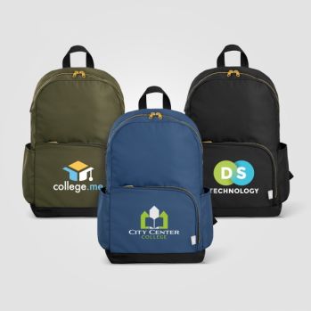 Kora rPET Dual Pocket Gold-Zip 38 cm Laptop Backpack - 20L