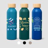 Eden Recycled Stainless Steel Bamboo Lid Water Bottle - 590 ml