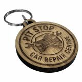 Bamboo keyring (Round)