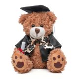 Branded Graduation Style Medium Patched Paw Teddy 