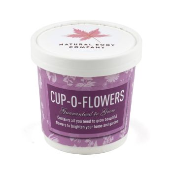 Promotional White Cup-O-Flowers Grow Kit