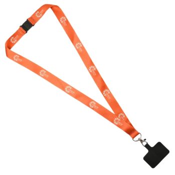 Promotional Made in Britain Lanyard with Mobile Phone Attachment