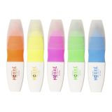 Promotional White Flat Capped Highlighter