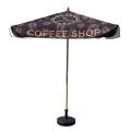2m Square Wooden Parasol