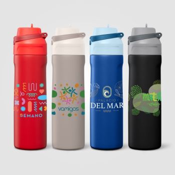 Lynk Recycled Stainless Steel Flip-Straw Bottle - 690 ml