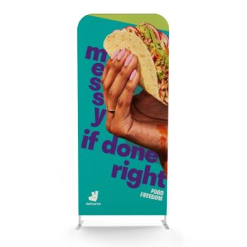 1m Soft Touch Straight Fabric Display - Single Sided